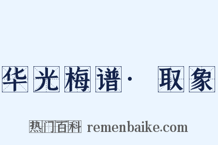 华光梅谱·取象是什么意思的图片